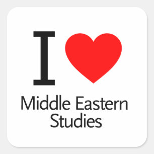 I Love Middle Eastern Studies Square Sticker