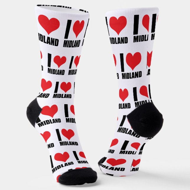 I love Midland Socks (Angled)