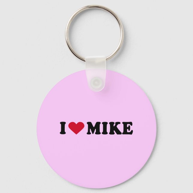 I LOVE MIKE KEY RING (Front)