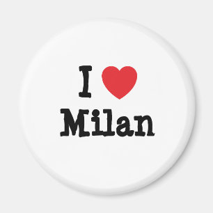 I love Milan heart custom personalised Magnet