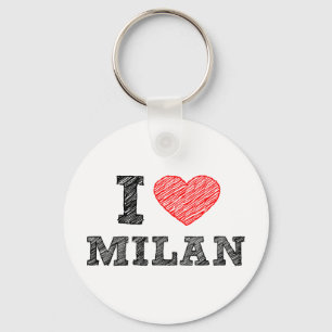 I Love Milan Key Ring
