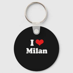 I Love Milan Tshirt White Tshirt Key Ring