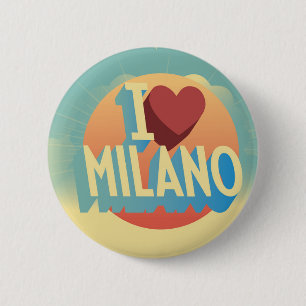 I love Milano 6 Cm Round Badge
