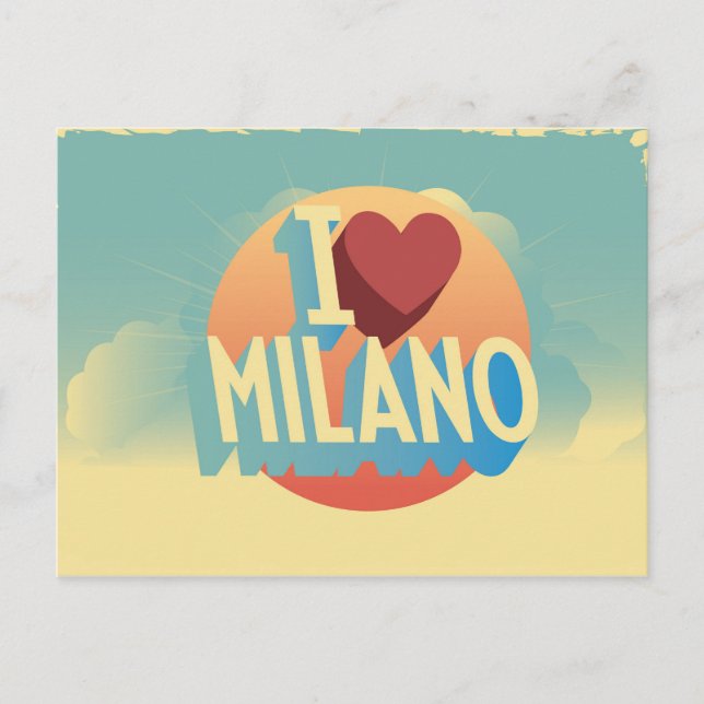 I love Milano Postcard (Front)