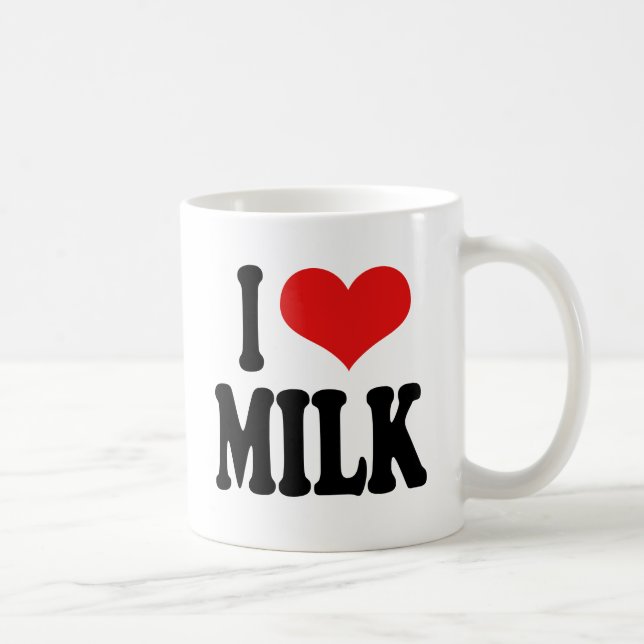 I Love Milk Coffee Mug (Right)
