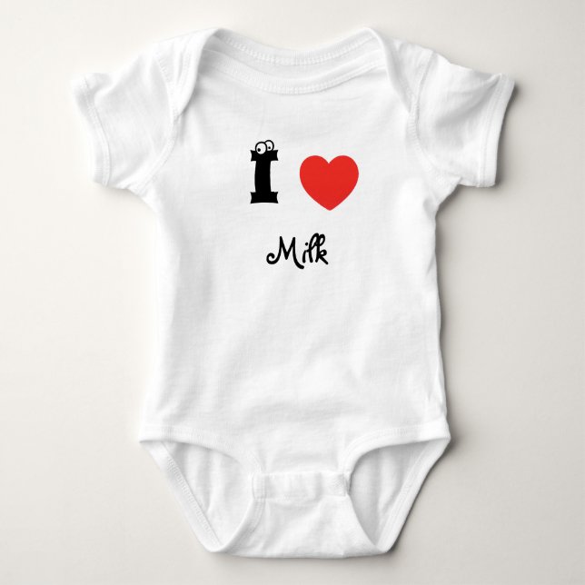 I love milk romper baby bodysuit (Front)