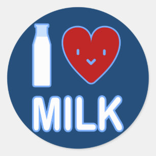 I Love Milk Sticker