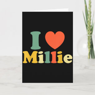 I Love Millie, I Heart Millie, Red Heart Valentine Card