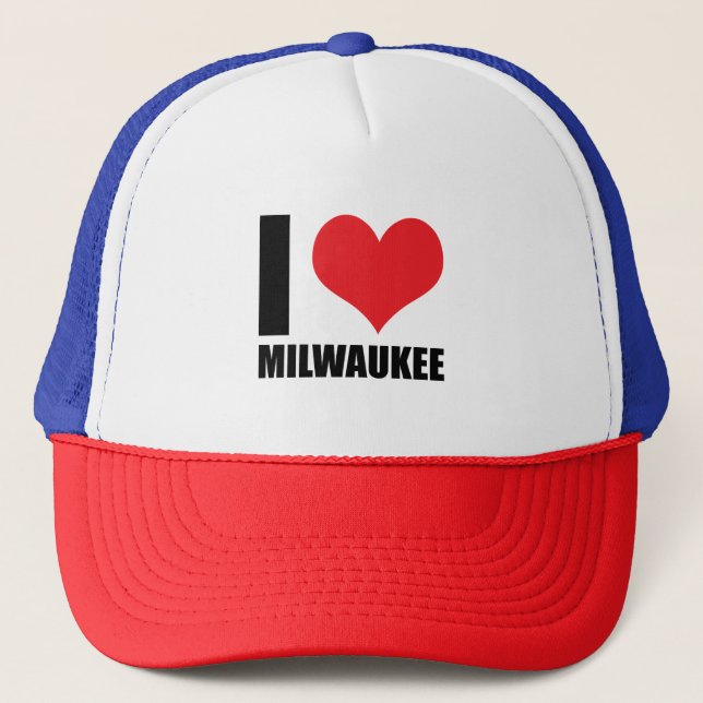 I love Milwaukee  Trucker Hat (Front)