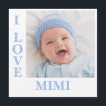 I Love Mimi Typography Photo Magnetic Card<br><div class="desc">Sweet photo card with I L-O-V-E Mimi typography.  Add your own photo to customise. So cute!</div>