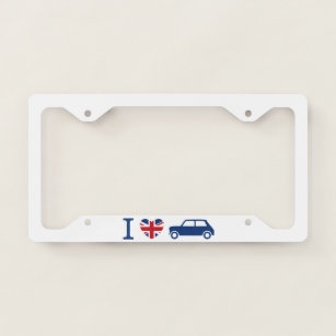 I love Mini Coopers - Blue Licence Plate Frame