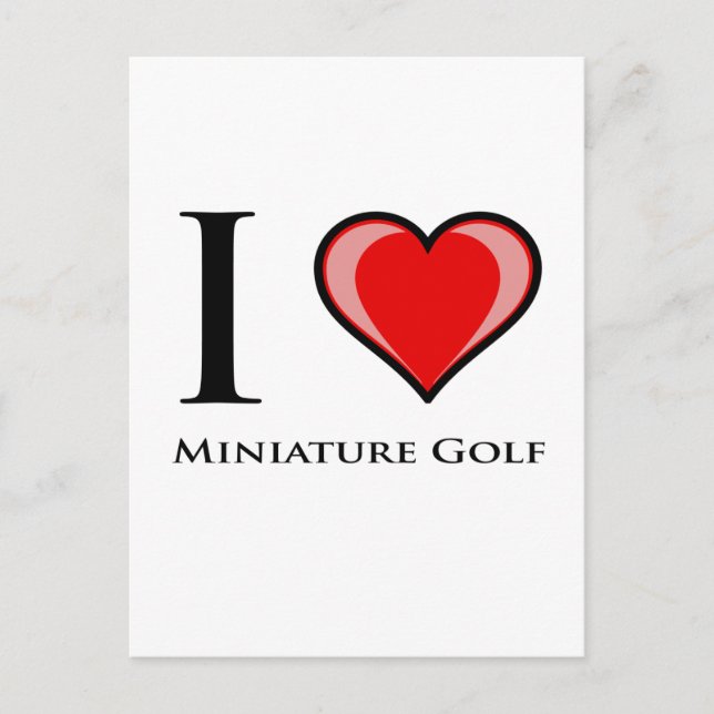 I Love Miniature Golf Postcard (Front)