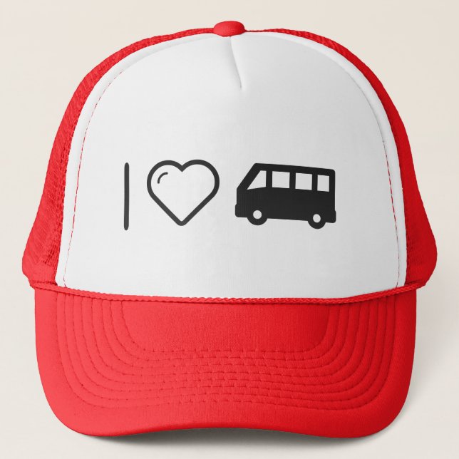 I Love Minibus Trucker Hat (Front)