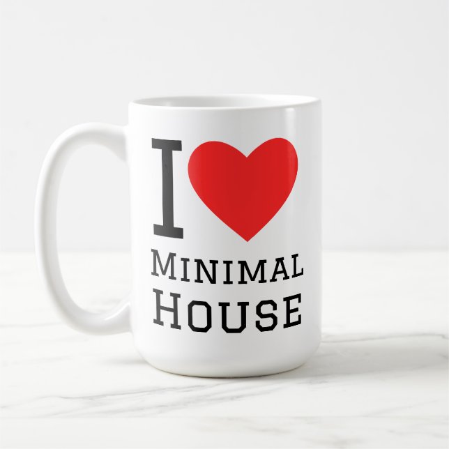 I love minimal house coffee mug (Left)