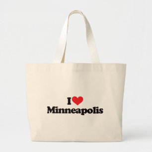 I Love Minneapolis Large Tote Bag