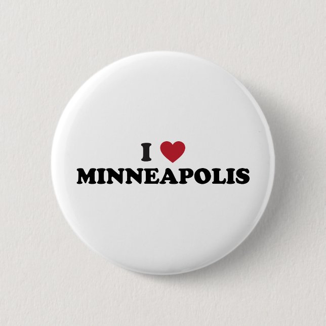 I Love Minneapolis Minnesota 6 Cm Round Badge (Front)