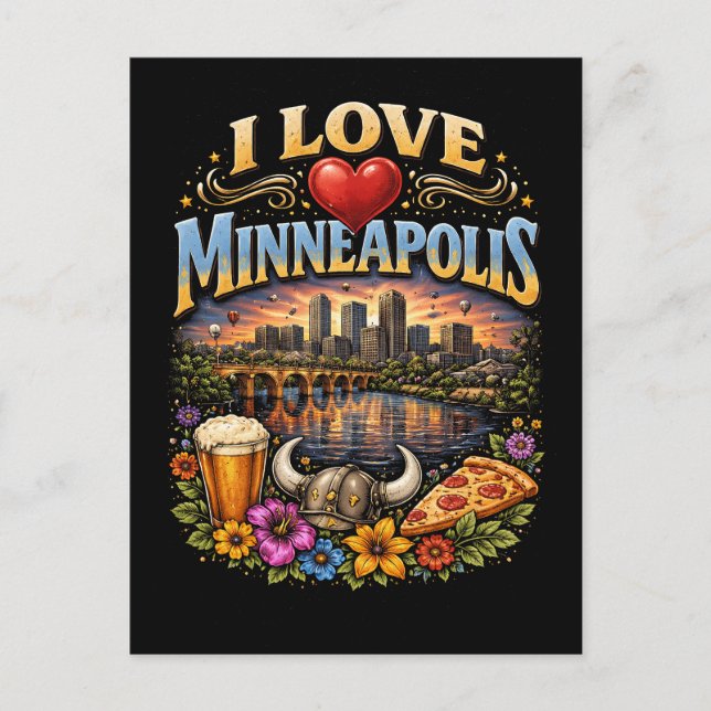 I Love Minneapolis Postcard (Front)