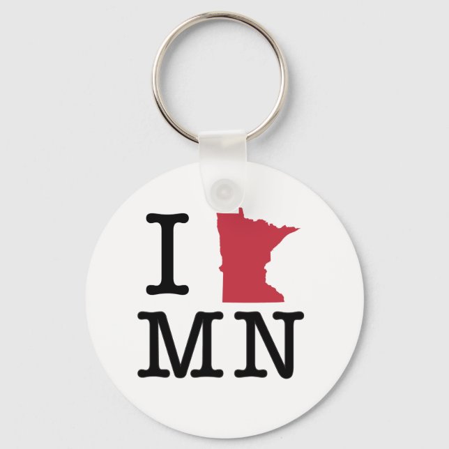 I Love Minnesota Key Ring (Front)