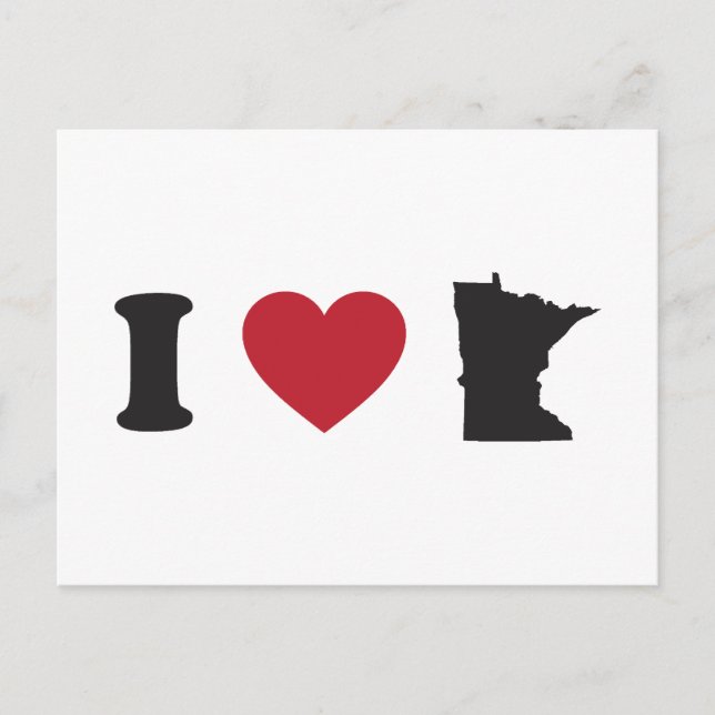 I Love Minnesota Postcard (Front)