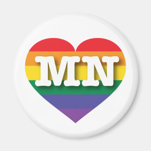I Love Minnesota Rainbow Heart Magnet