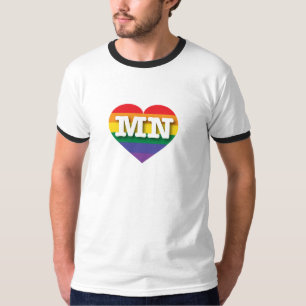 I Love Minnesota Rainbow Heart T-Shirt