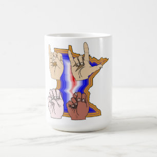 I LOVE MINNESOTA SIGN LANGUAGE BEVERAGE MUG