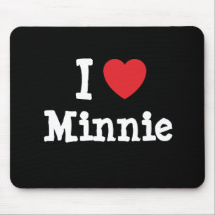 I love Minnie heart T-Shirt Mouse Mat