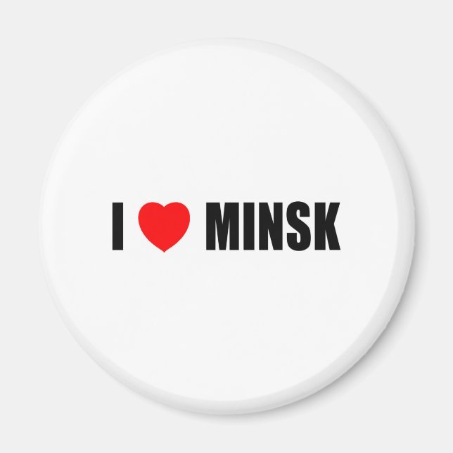 I Love Minsk Magnet (Front)