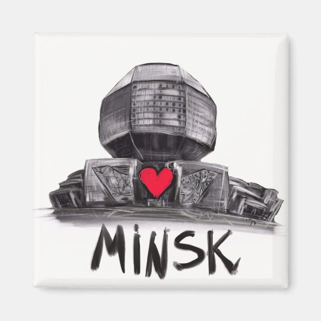 I love Minsk Magnet (Front)