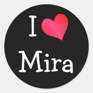 I  Love Mira Classic Round Sticker