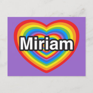 I love Miriam. I love you Miriam. Heart Postcard
