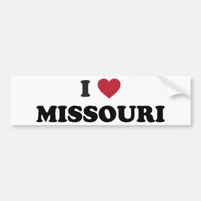 I Love Missouri Bumper Sticker (Front)