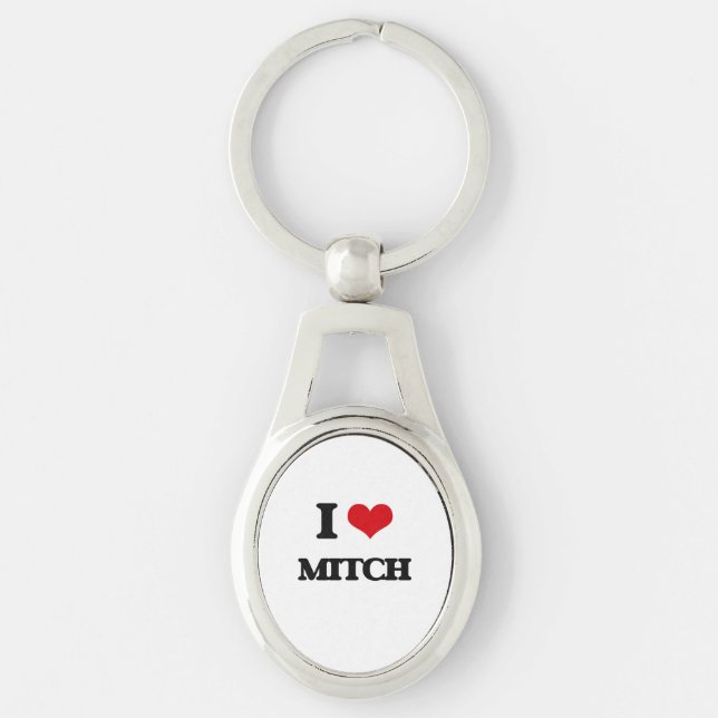 I Love Mitch Key Ring (Front)