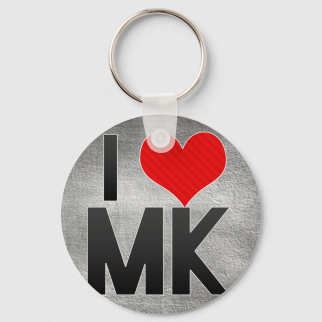 I Love MK Key Ring (Front)