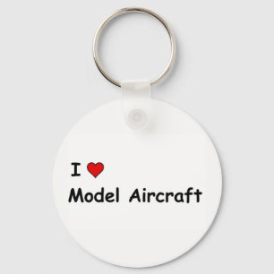 I Love Model Aircraft Key Ring