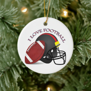 I love modern elegant trendy football ceramic tree decoration