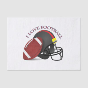 I love modern elegant trendy football tissue paper