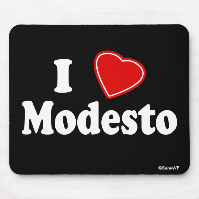I Love Modesto Mouse Mat (Front)