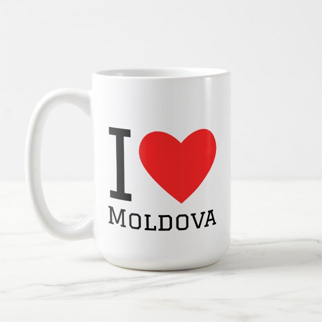 I love moldova square sticker coffee mug (Left)