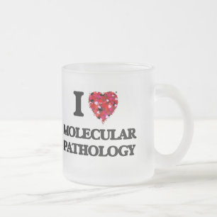 I Love Molecular Pathology Frosted Glass Coffee Mug