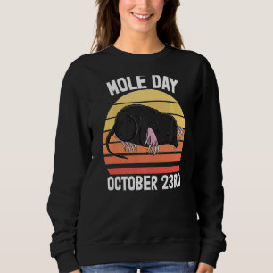 I Love Moles Day October 23 Men Cute Little Mole Sweatshirt