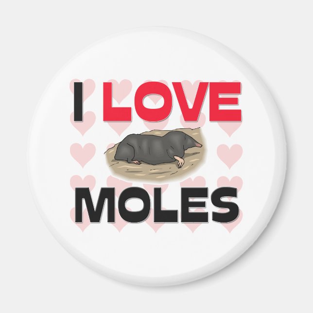 I Love Moles Magnet (Front)