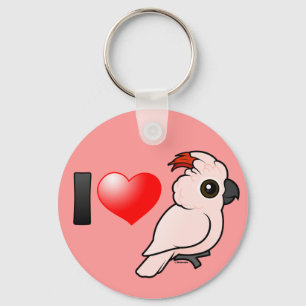 I Love Moluccan Cockatoos Key Ring