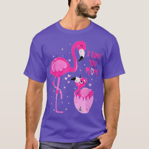 I Love Mom Best Mommy Pink Flamingo Baby Mothers D T-Shirt