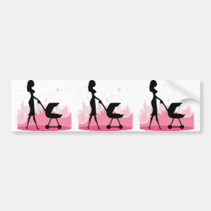 i love mom bumper sticker