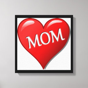I LOVE MOM CANVAS PRINT