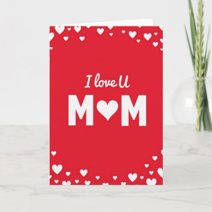 I Love Mom Graphic Message Card