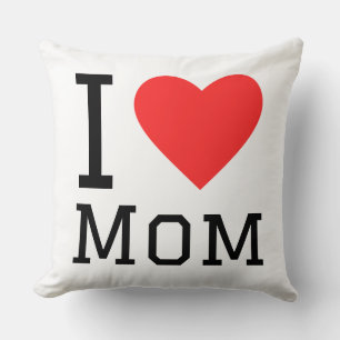 I love mom square sticker cushion