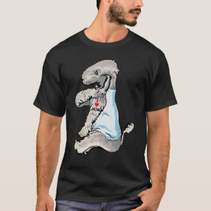 I Love Mom Tattoo Bedlington Terrier Mom Dog Wome T-Shirt