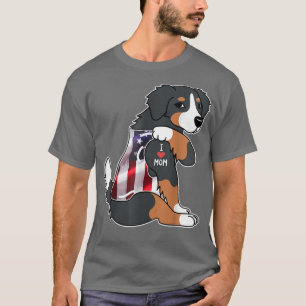 I Love Mom Tattoo Bernese Mountain Dog American F T-Shirt